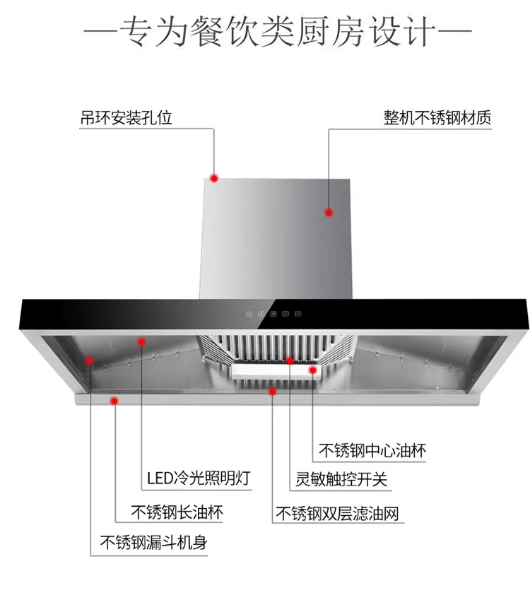 农村柴火灶土灶家用商用大型顶吸大灶台抽油烟机大吸力大功率烟机(图6)